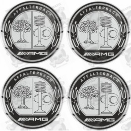 mercedes AMG Wheel centre Gel Badges Stickers decals x4