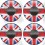 Mini Wheel centre Gel Badges Stickers decals x4 (Compatible Product)