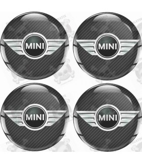 Mini Wheel centre Gel Badges Adesivi x4 (Prodotto compatibile)