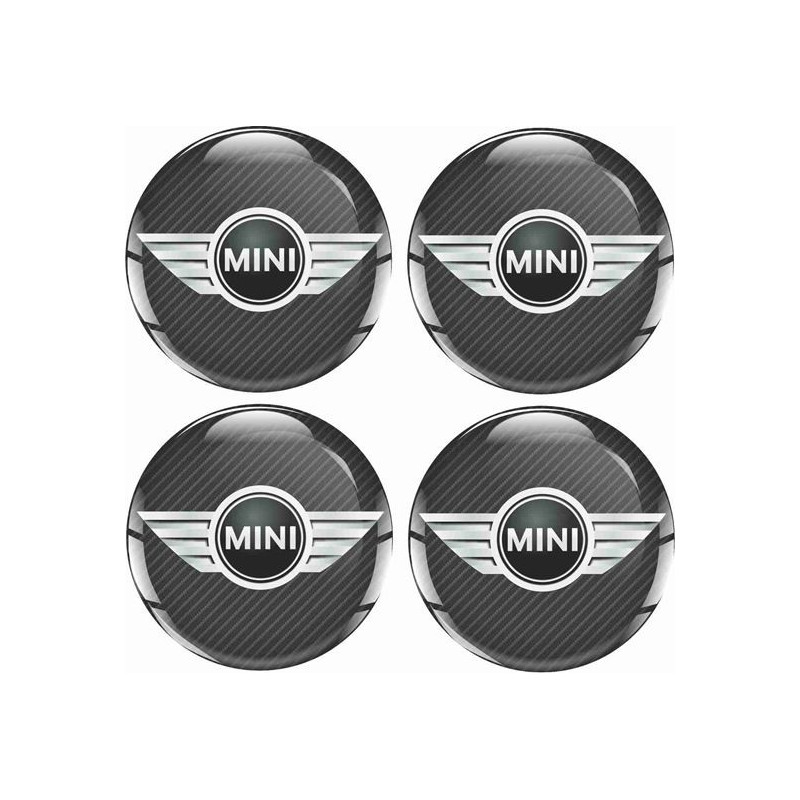 Mini Wheel centre Gel Badges Autocollant x4