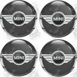 Mini Wheel centre Gel Badges Autocollant x4