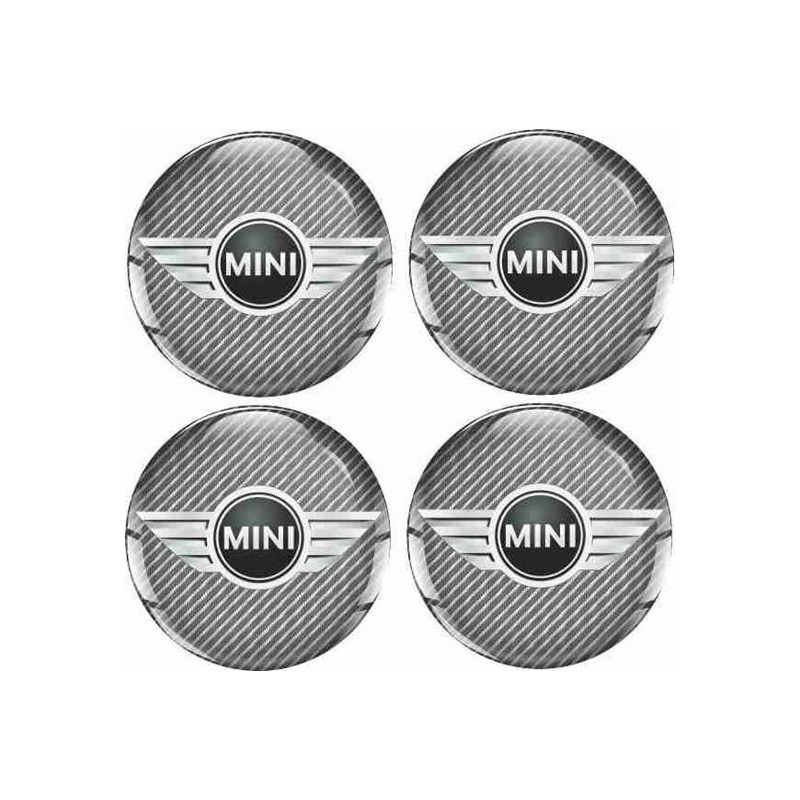Mini Wheel centre Gel Badges Autocollant x4