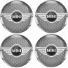 Mini Wheel centre Gel Badges Autocollant x4