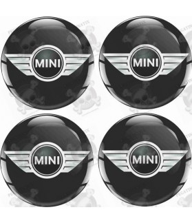 Mini Wheel centre Gel Badges Adesivi x4