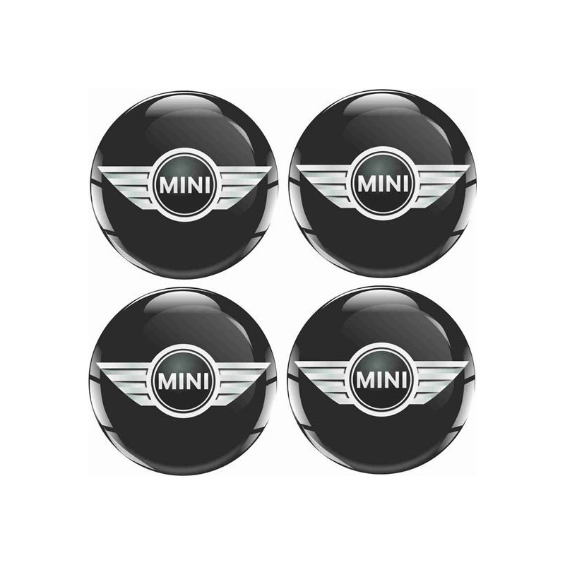 Mini Wheel centre Gel Badges Aufkleber x4