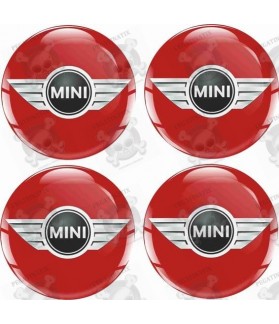 Mini Wheel centre Gel Badges Adesivi x4