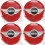 Mini Wheel centre Gel Badges Stickers decals x4 (Compatible Product)