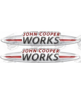 John Cooper Works Gel Badges Stickers decals x2 (Compatible Product)