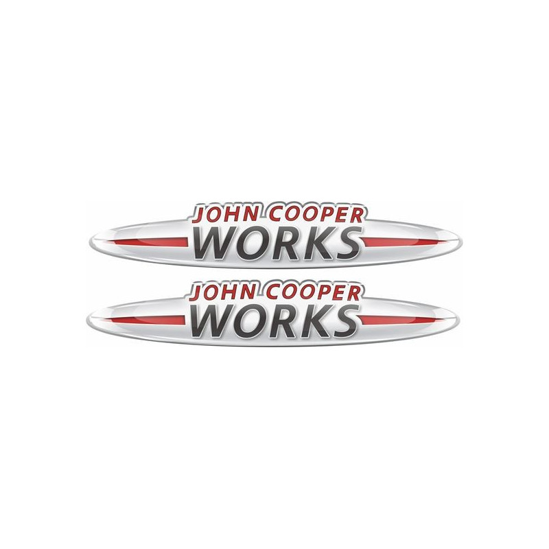 John Cooper Works Gel Badges Aufkleber x2
