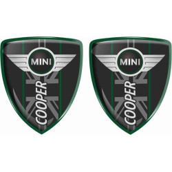 John Cooper Works Gel Badges decals x2