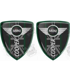 Mini Cooper Badges 70mm Aufkleber x2 (Kompatibles Produkt)