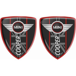 John Cooper Works Gel Badges decals x2