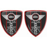 John Cooper Works Gel Badges decals x2