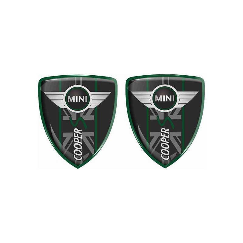 Mini Cooper S Badges Gel Badges decals x2