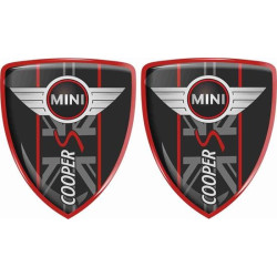 Mini Cooper S Badges Gel Badges decals x2