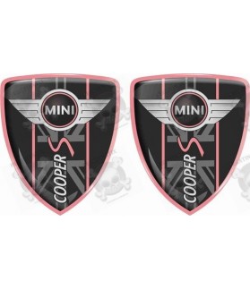 Mini Cooper S Badges Gel Badges decals x2