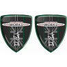 Mini JCW Badges 70mm 70mm Autocollant x2