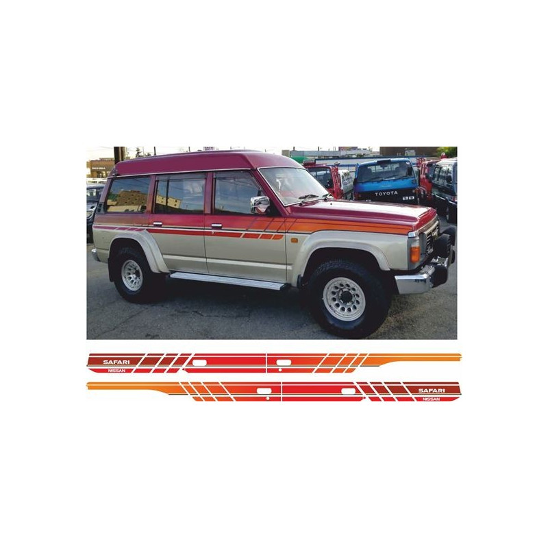 Nissan safari Patrol 1990 -1991 Stripes ADHESIVO