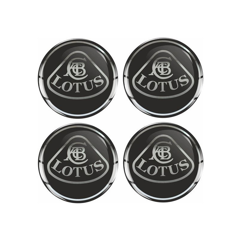 LOTUS Wheel centre Gel Badges Stickers decals x4