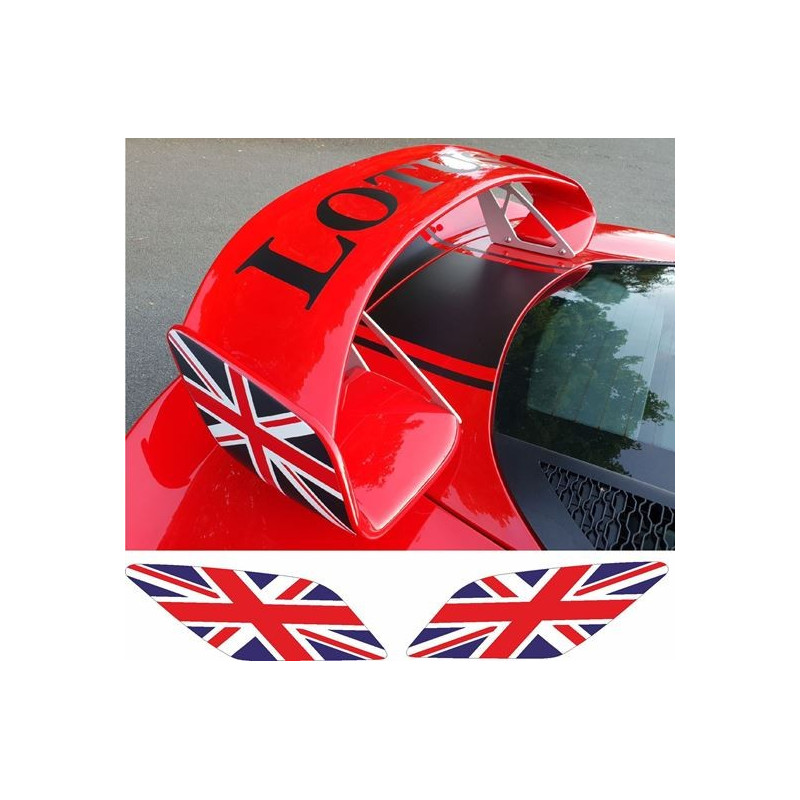 Lotus Exige S series 3 rear Wing GB Flag STICKER