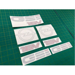 Opel Kadett E GSi 16 Valve restoration Badges Adesivi