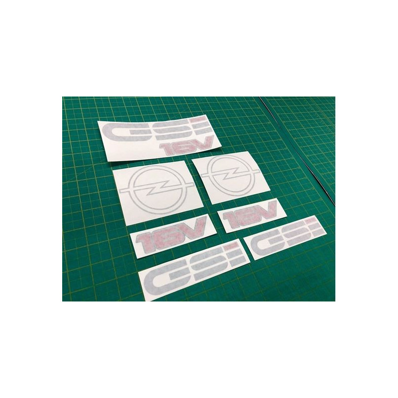 Opel Kadett E GSi 16 Valve restoration Badges Adesivi