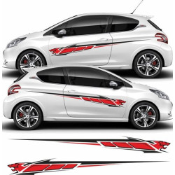 Peugeot 208 side stripes adesivi