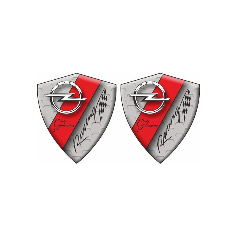 Opel Racing Wing / Panel Badges 80mm Adhesivos
