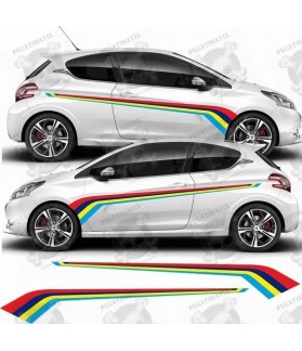 Peugeot 208 PTS Rallye Stripes stickers (Compatible Product)