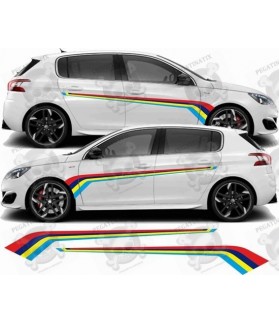 Peugeot 308 PTS Rallye Stripes aufkleber (Kompatibles Produkt)