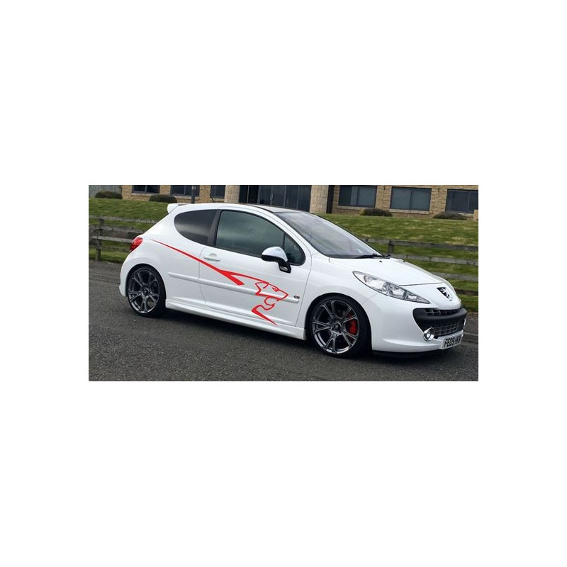autocollant Peugeot 207 side stripes