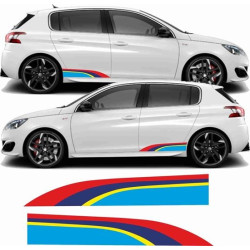 Peugeot 308 PTS Rallye rear Stripes decals