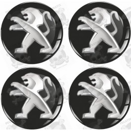 Peugeot Wheel centre Gel Badges Stickers decals x4