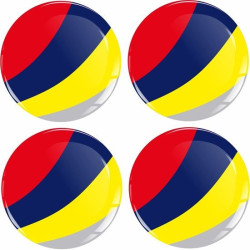 Peugeot Wheel centre Gel Badges decals x4