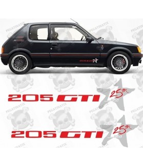 Peugeot 205 gti 25th 1 FM adesivos (Produto compatível)
