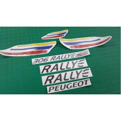 Peugeot 306 Rallye ANTHRACITE & SILVER aufkleber