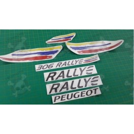 Peugeot 306 Rallye ANTHRACITE & SILVER adesivos