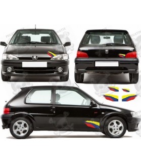 Peugeot 106 Rallye Stripes autocollant (Produit compatible)
