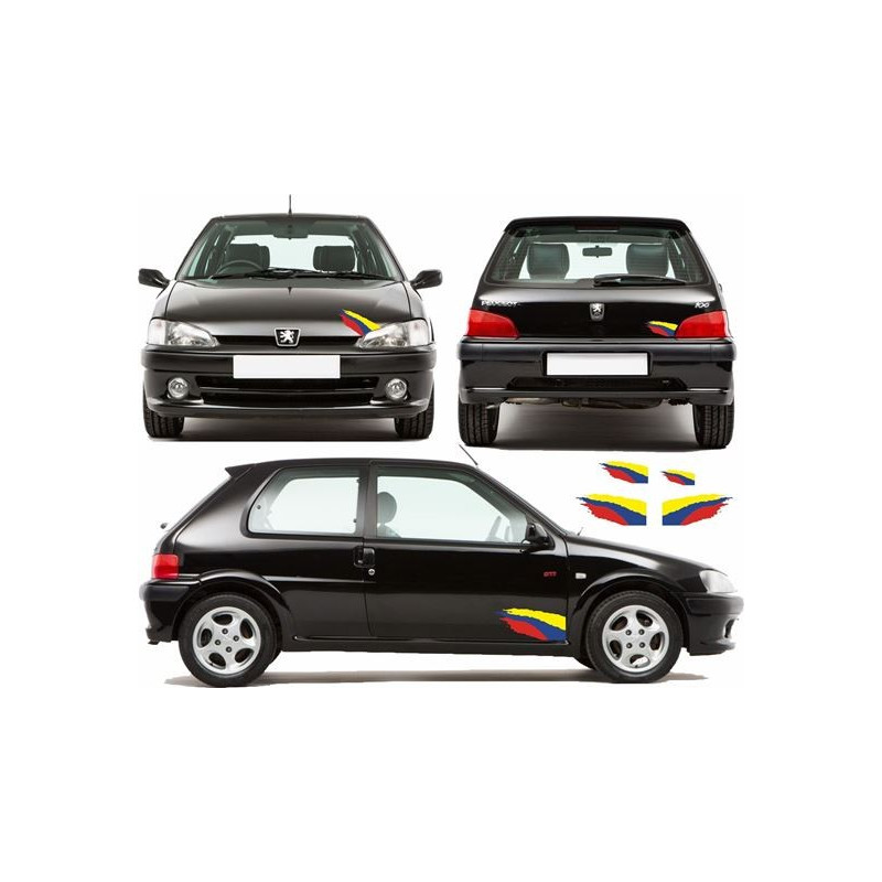 Peugeot 106 Rallye Stripes aufkleber