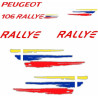 Peugeot 106 Rallye Stripes aufkleber