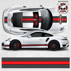 PORSCHE 991 Martini over the top & side Stripes ADESIVI