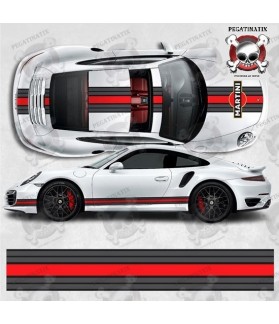 PORSCHE 991 Martini over the top & side Stripes STICKERS (Compatible Product)