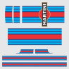 PORSCHE 991 Martini over the top & side Stripes DECALS
