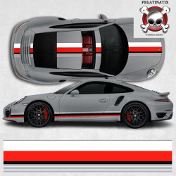 PORSCHE 991 Lemans over the top & side Stripes ADHESIVOS