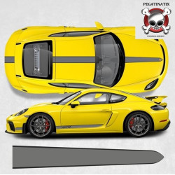 PORSCHE 781 Cayman GT4 over the top & side Stripes ADESIVI