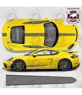 PORSCHE 781 Cayman GT4 over the top & side Stripes STICKERS (Compatible Product)
