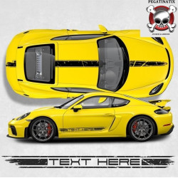PORSCHE 781 Cayman GT4 over the top & side Stripes AUTOCOLLANT