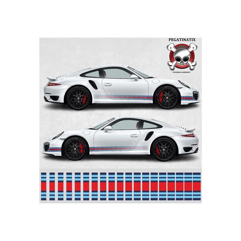 PORSCHE 991 MARTINI Stripes ADESIVI