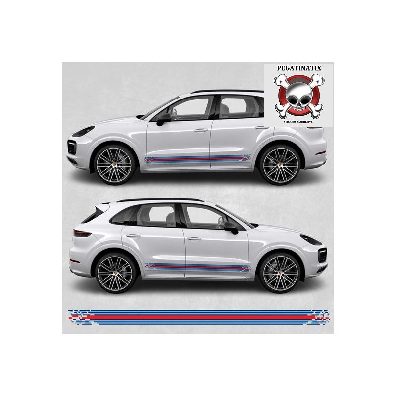 PORSCHE CAYENNE MARTINI Stripes DECALS