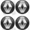 RENAULT Wheel centre Gel Badges Adesivi x4 (Prodotto compatibile)